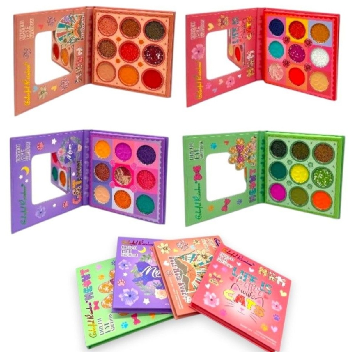 Paleta de sombras 9 tonos colorfull