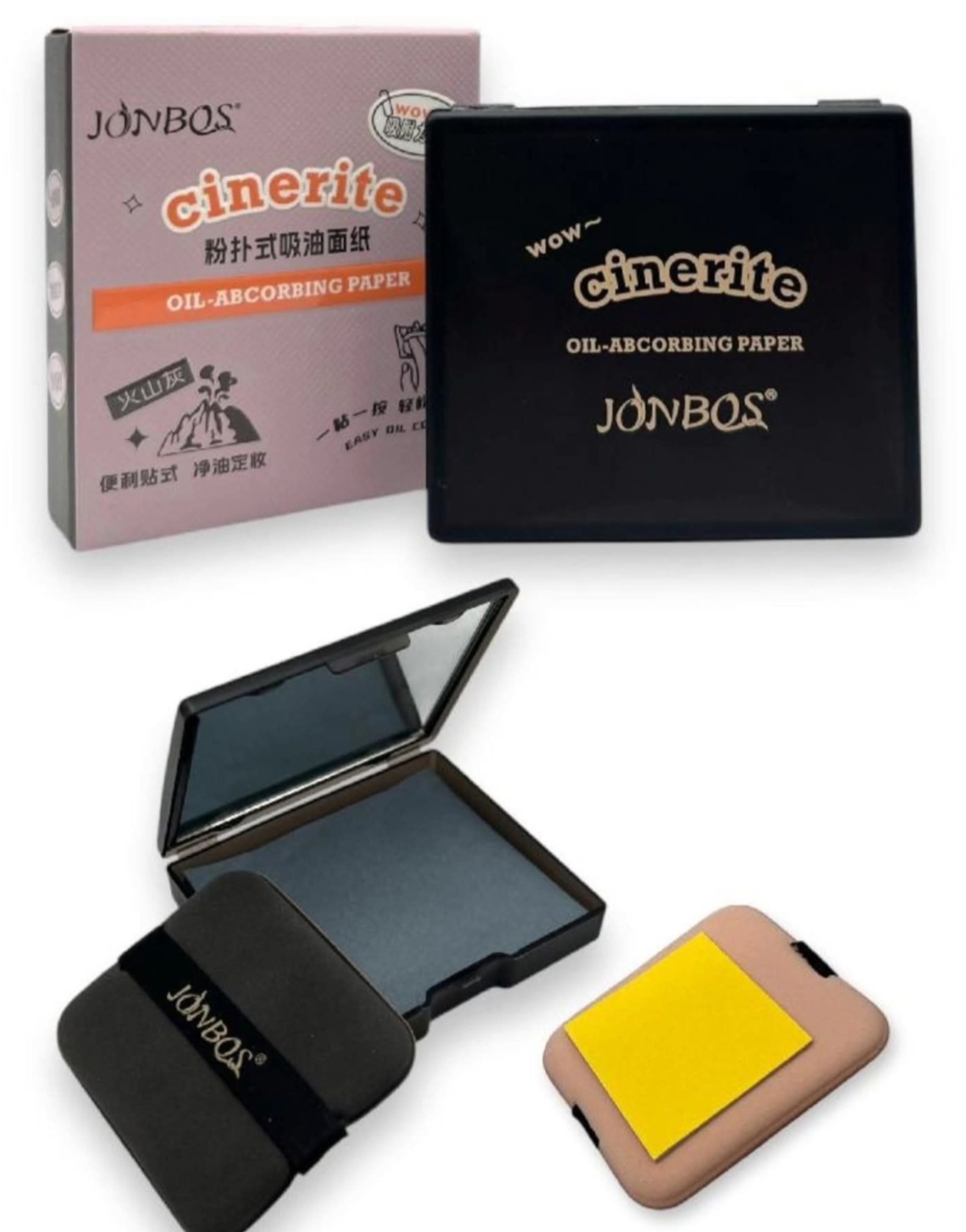 Papel absorbente de grasa con aplicador y espejo 