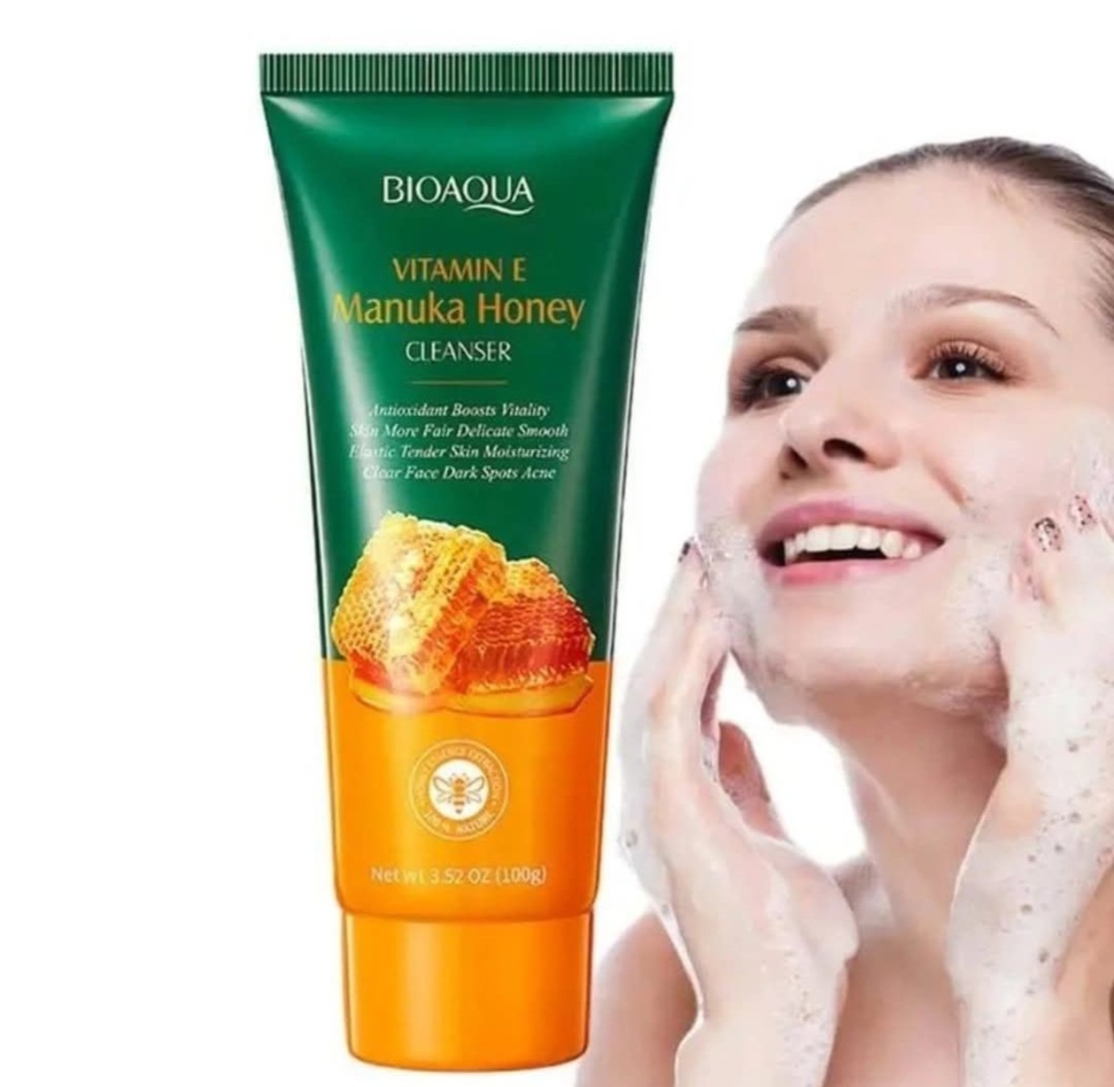 Jabón facial miel y vitamina E Bioaqua 