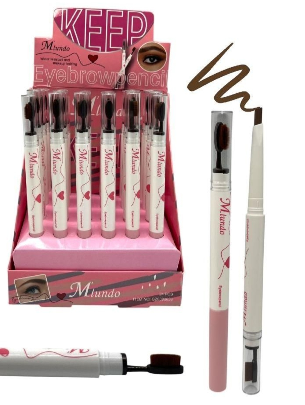 Lapiz retractil para cejas con cepillo 