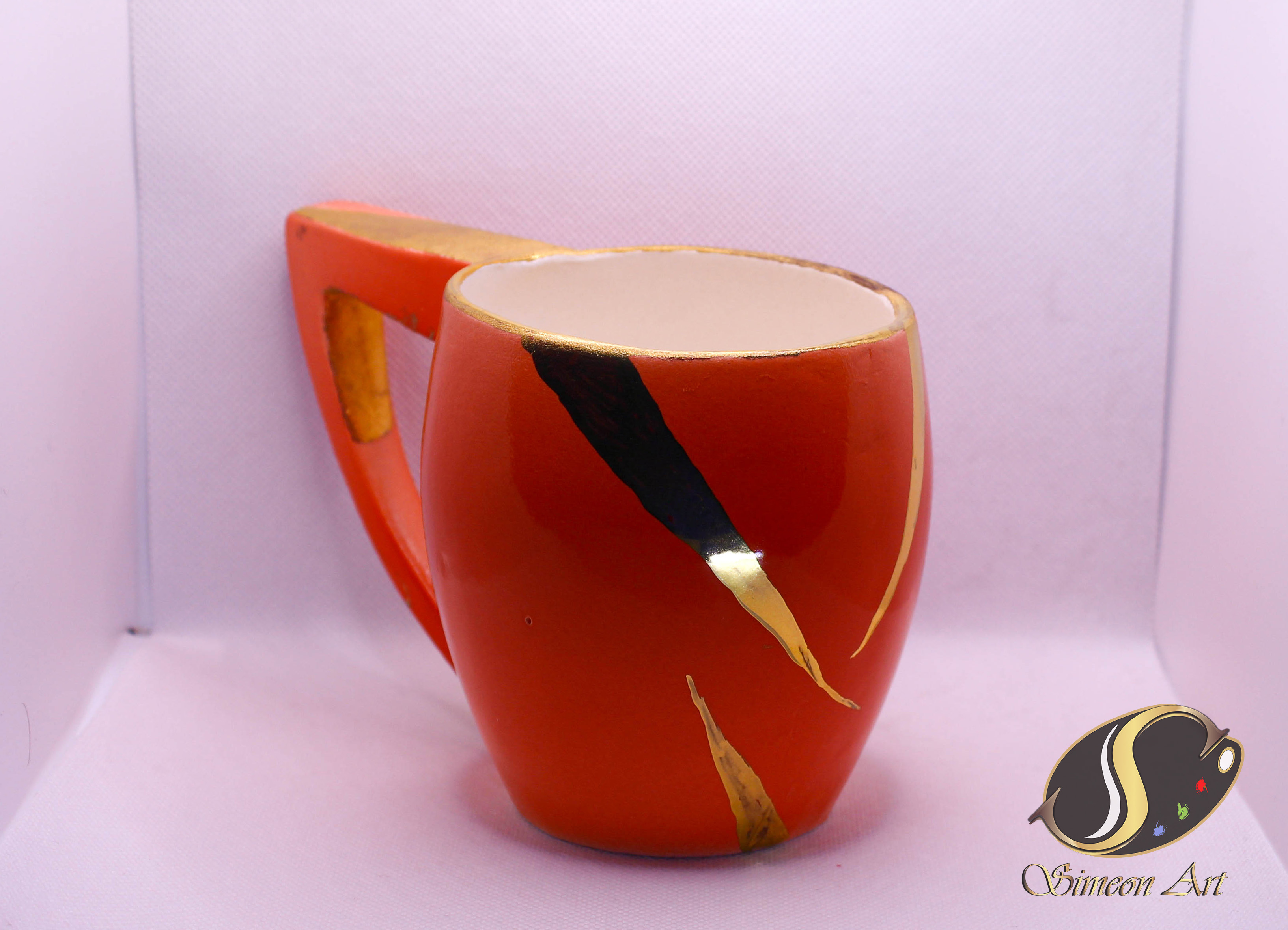 Handcrafted Red Ceramic Mug