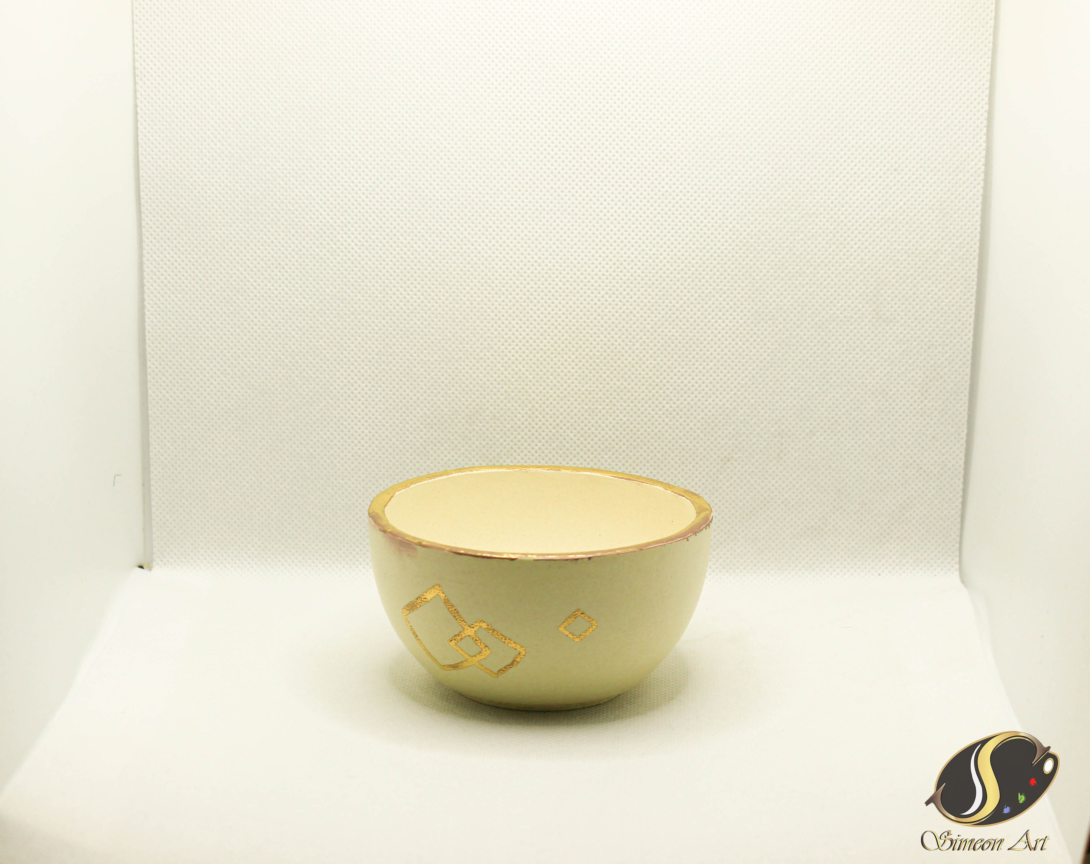 Handcrafted Ivory Ceramic Bowl