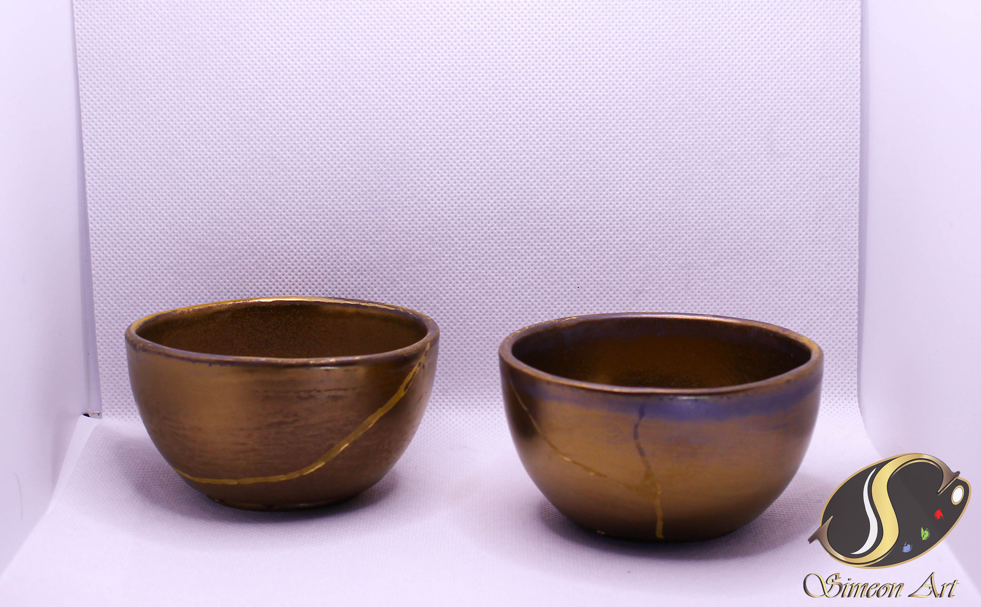 Handcrafted Kintsugi Gold Bowls