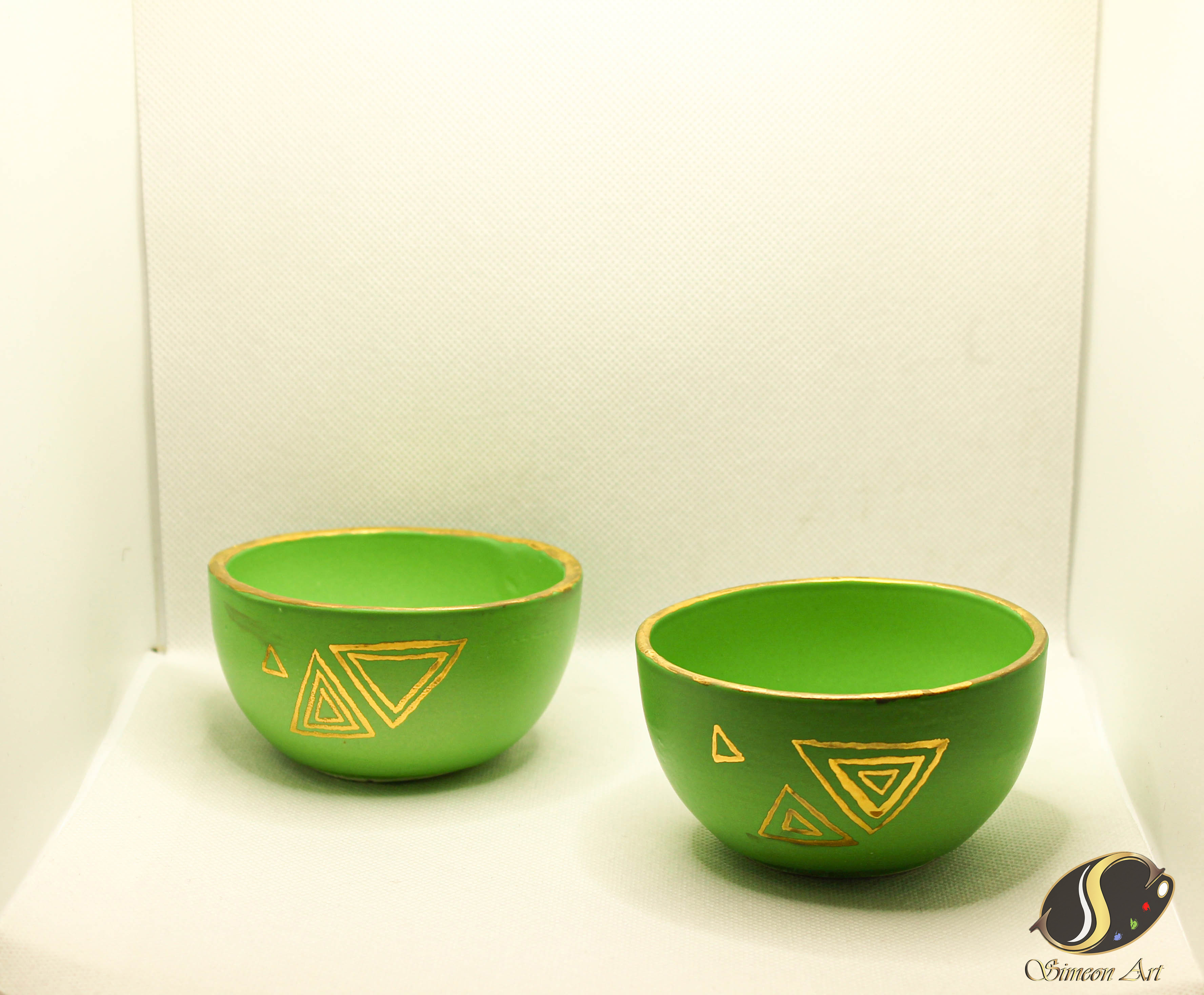 Green Ceramic Bowls