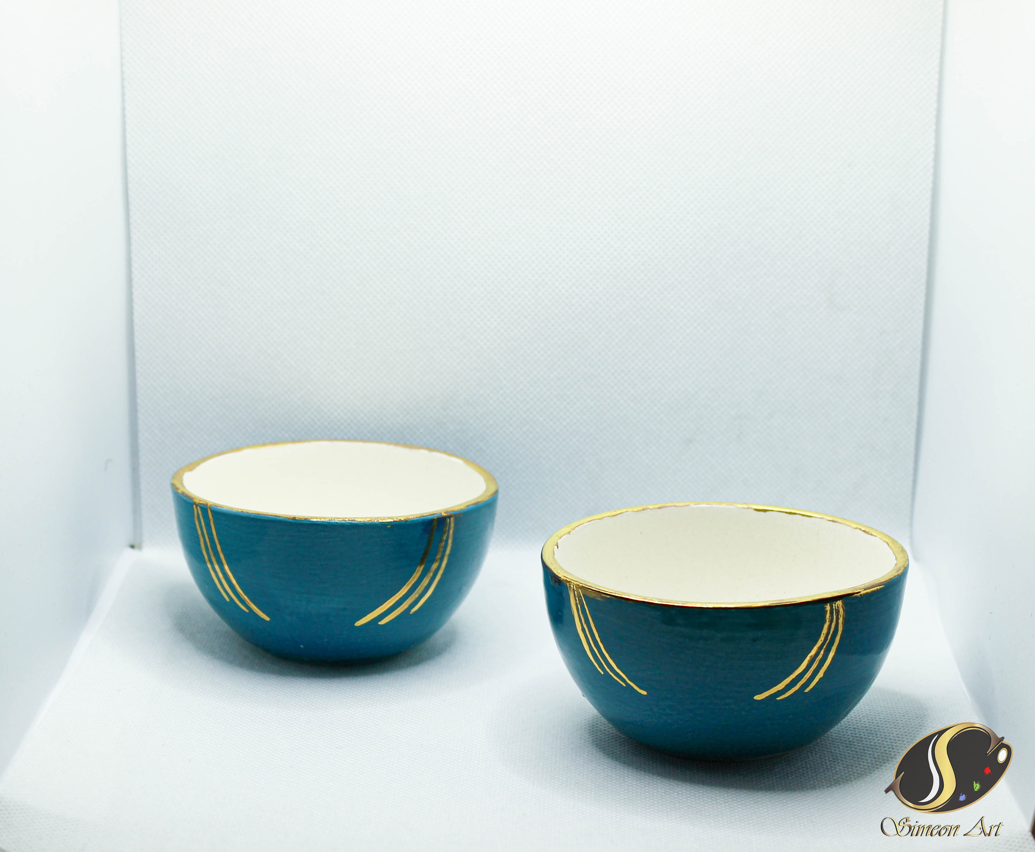 Handcrafted Laguna Blue Ceramic Bowls