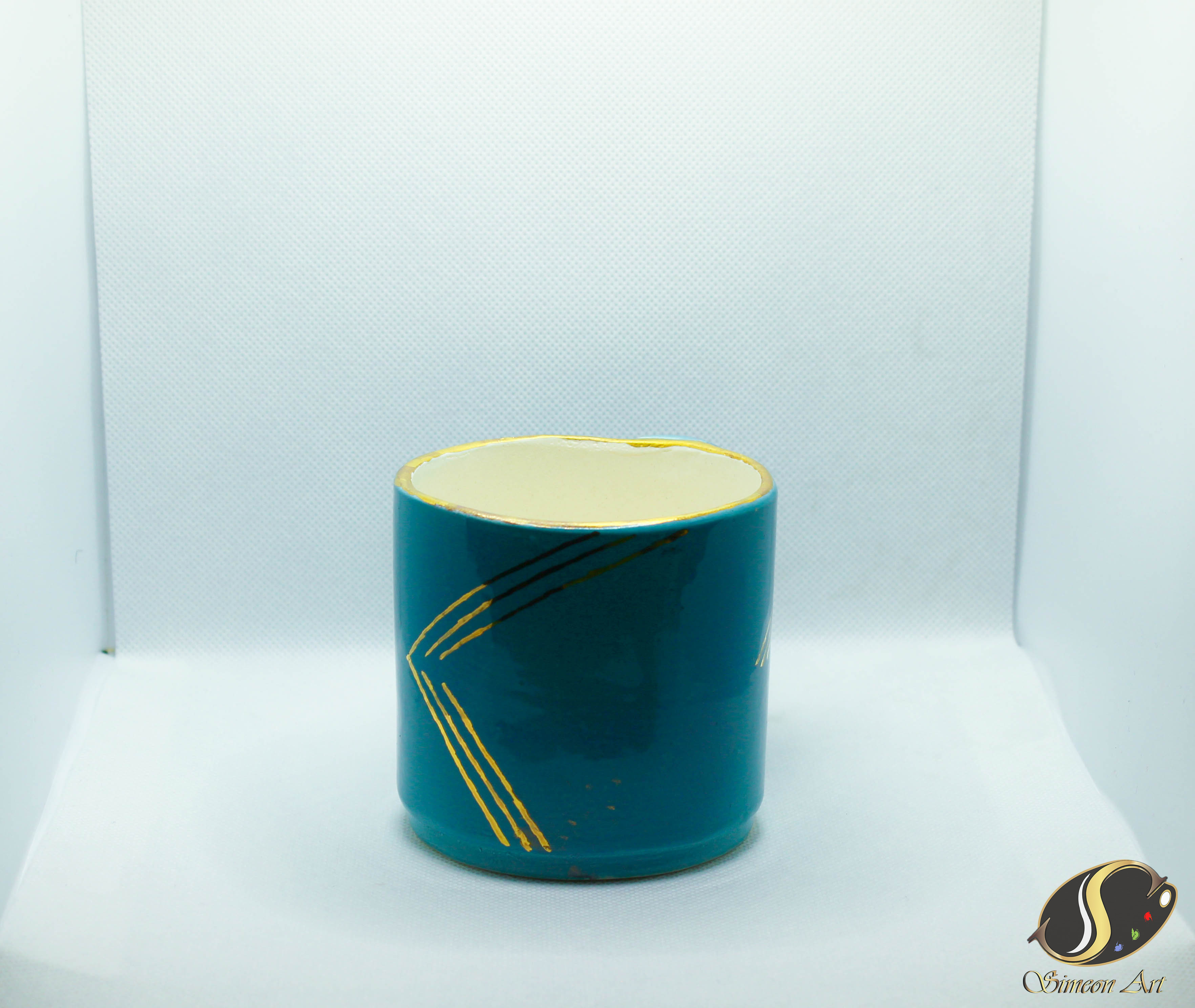 Handcrafted Laguna Blue Ceramic Pot