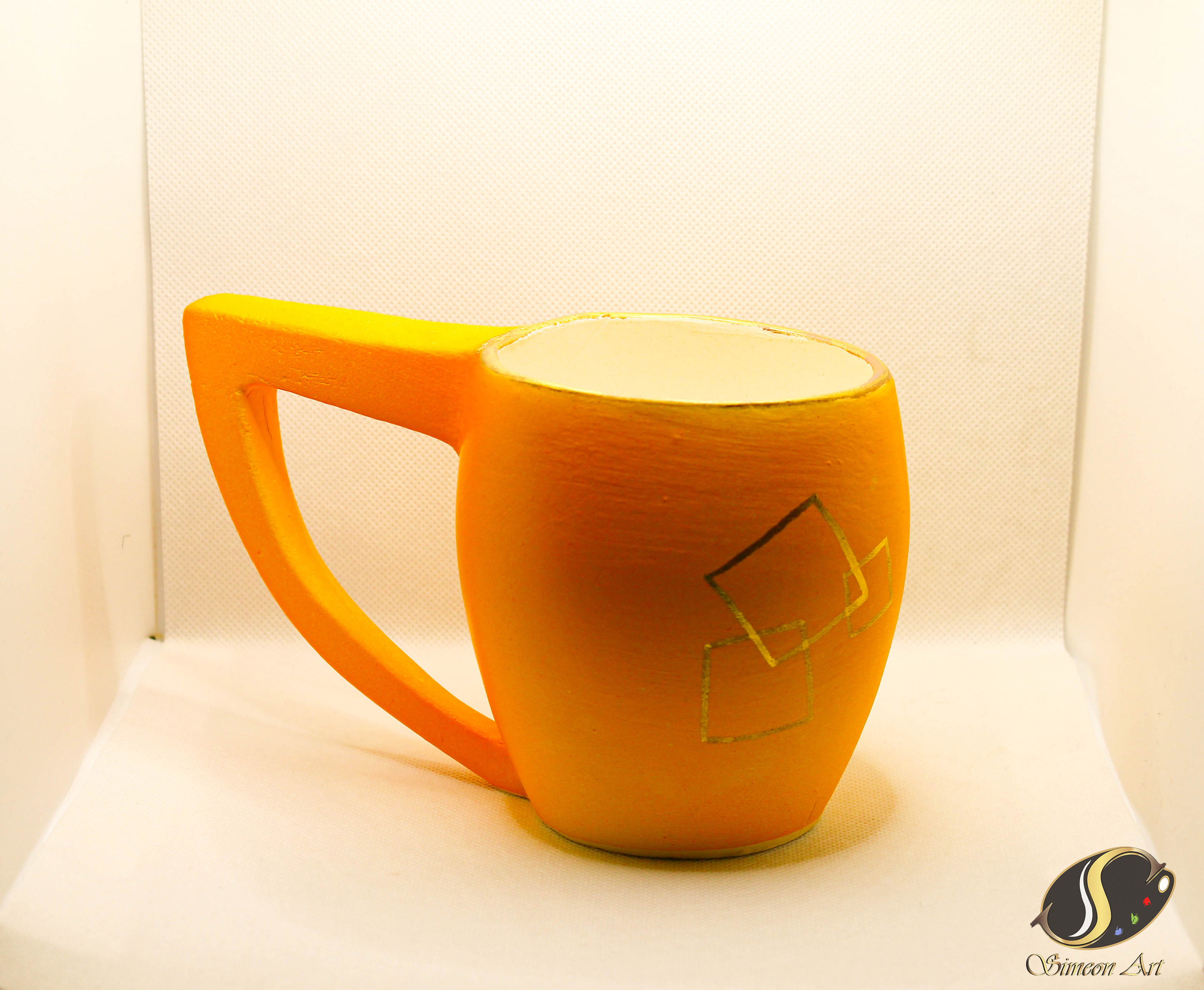 Handcrafted Orange Mug