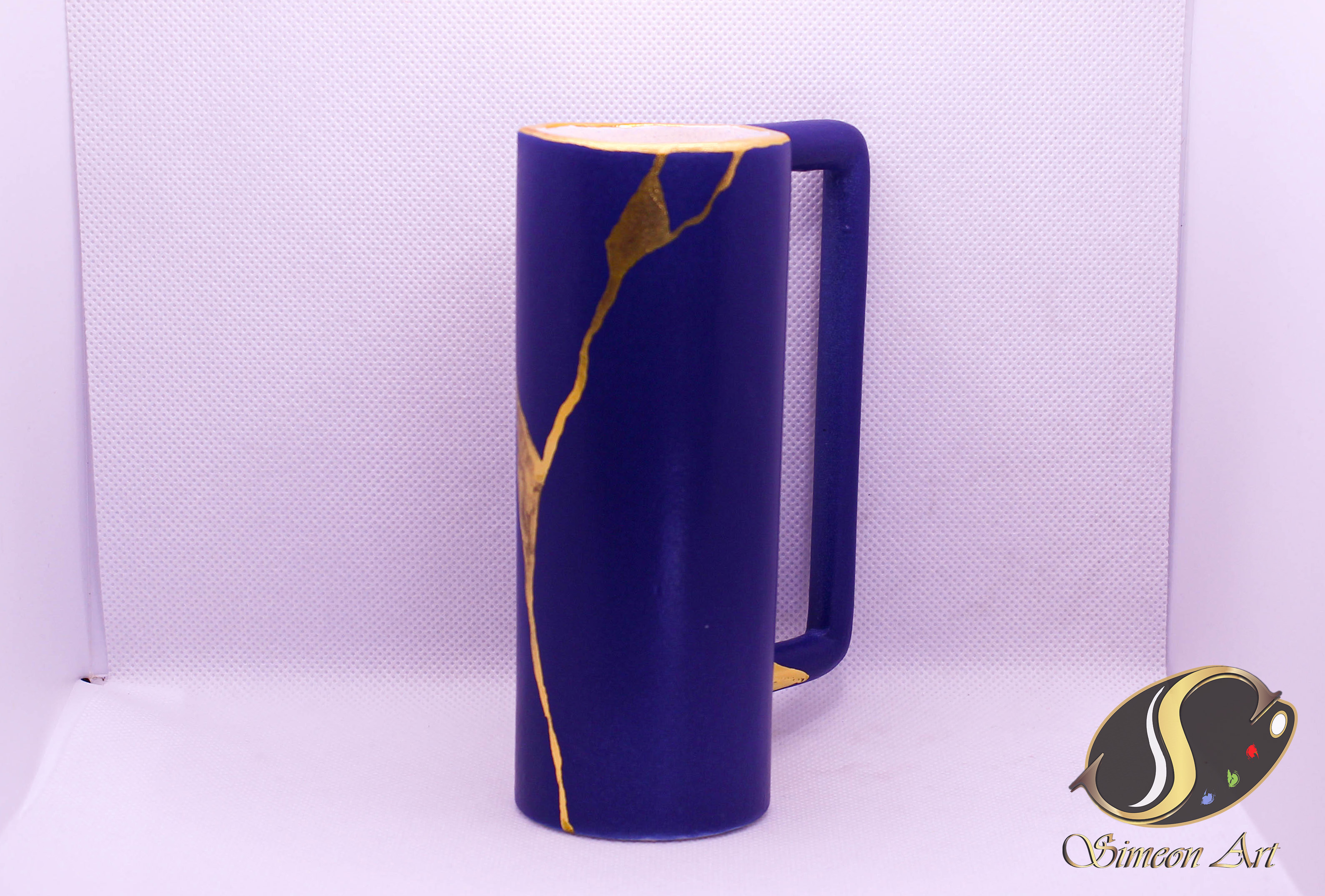 Handmade Blue Ceramic Cup