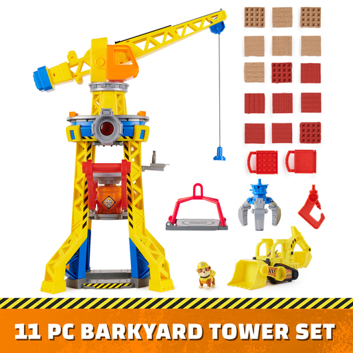 Paw Patrol Rubble & Crew Bark Yard Crane Tower Playset
