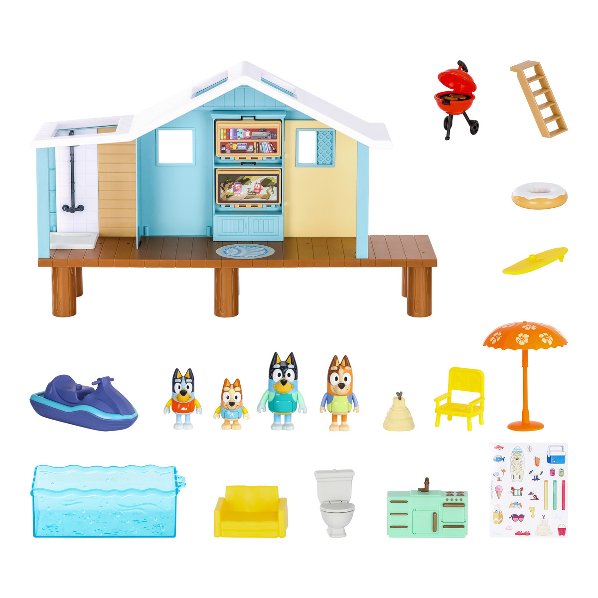 Bluey Beach Cabin Playset