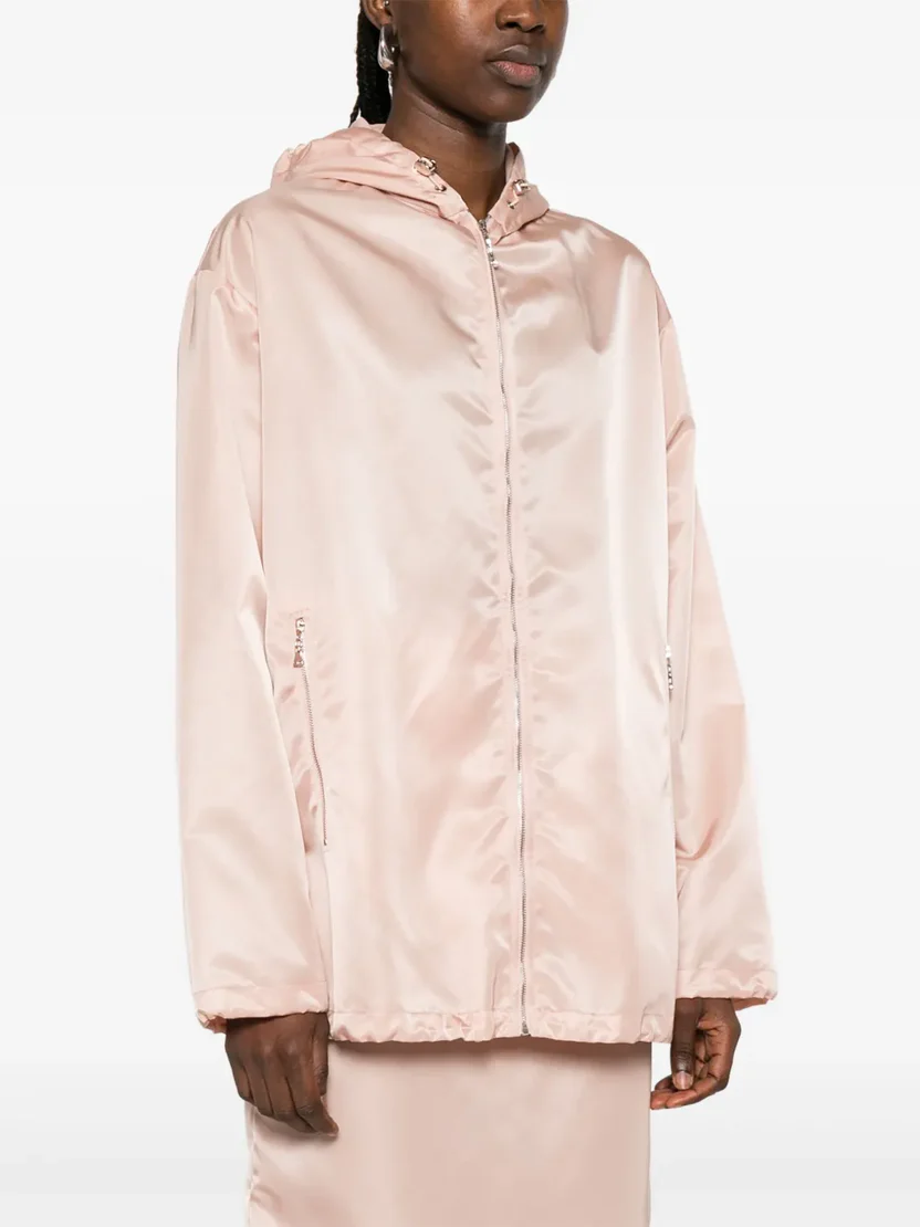 Blush Pink Hooded Windbreaker