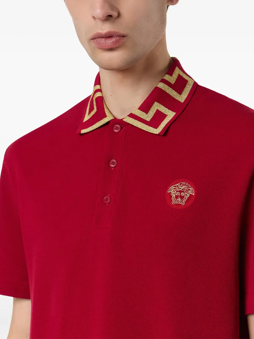 Versace Red Medusa Polo Shirt