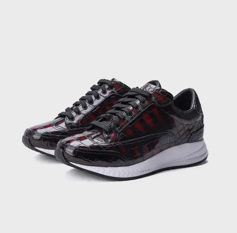 Black and Red Patterned Sneakers