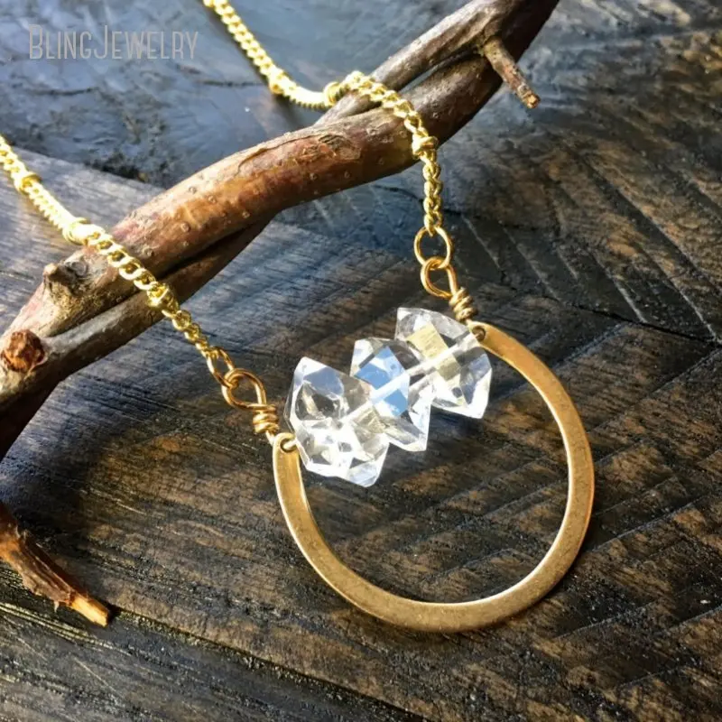 Crystal Geometric Pendant Necklace
