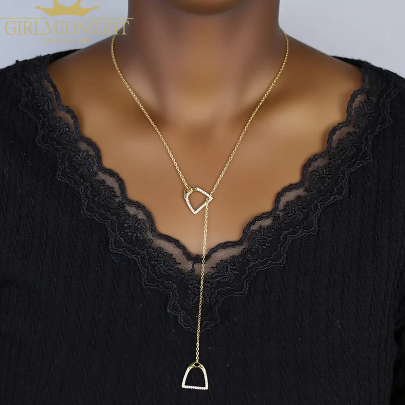 Geometric Gold Pendant Necklace