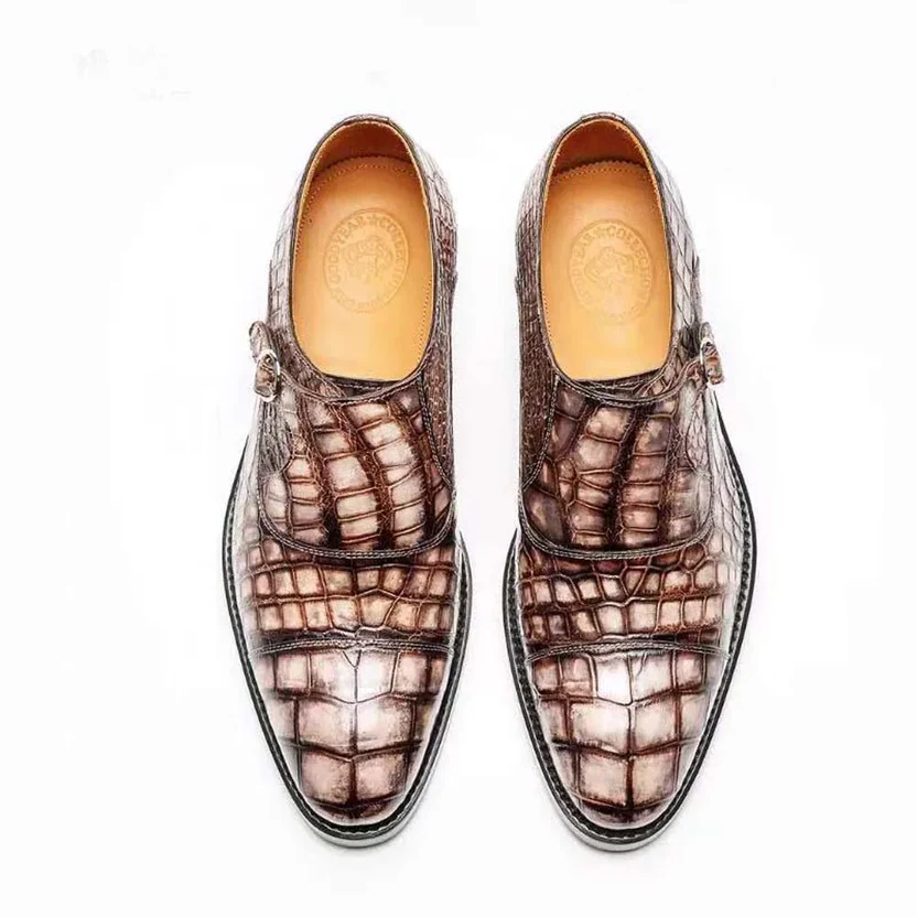 Men’s Crocodile Pattern Leather Shoes