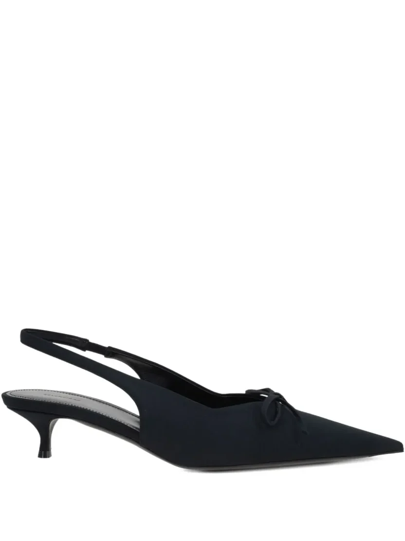 Black Slingback Kitten Heel