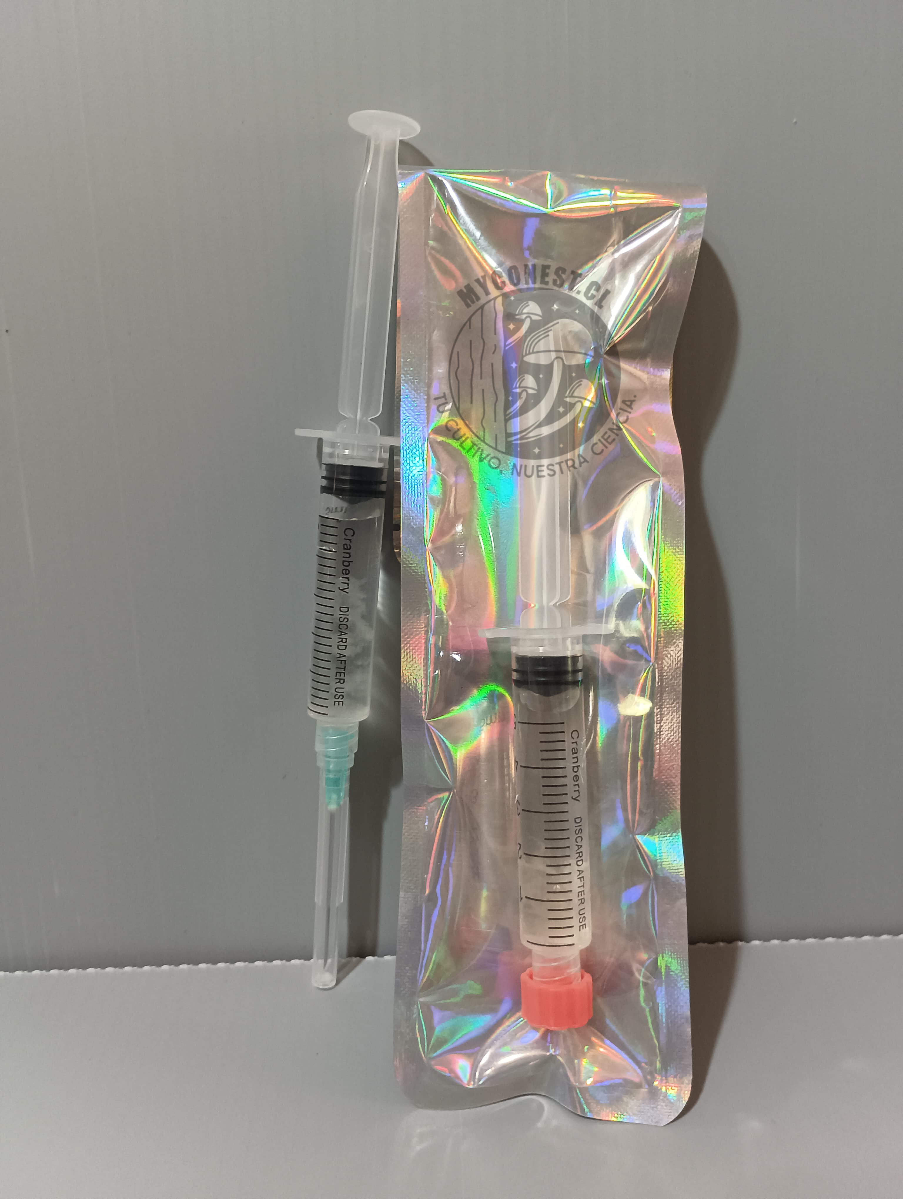 Jeringa de esporas de micelio Perla Negra