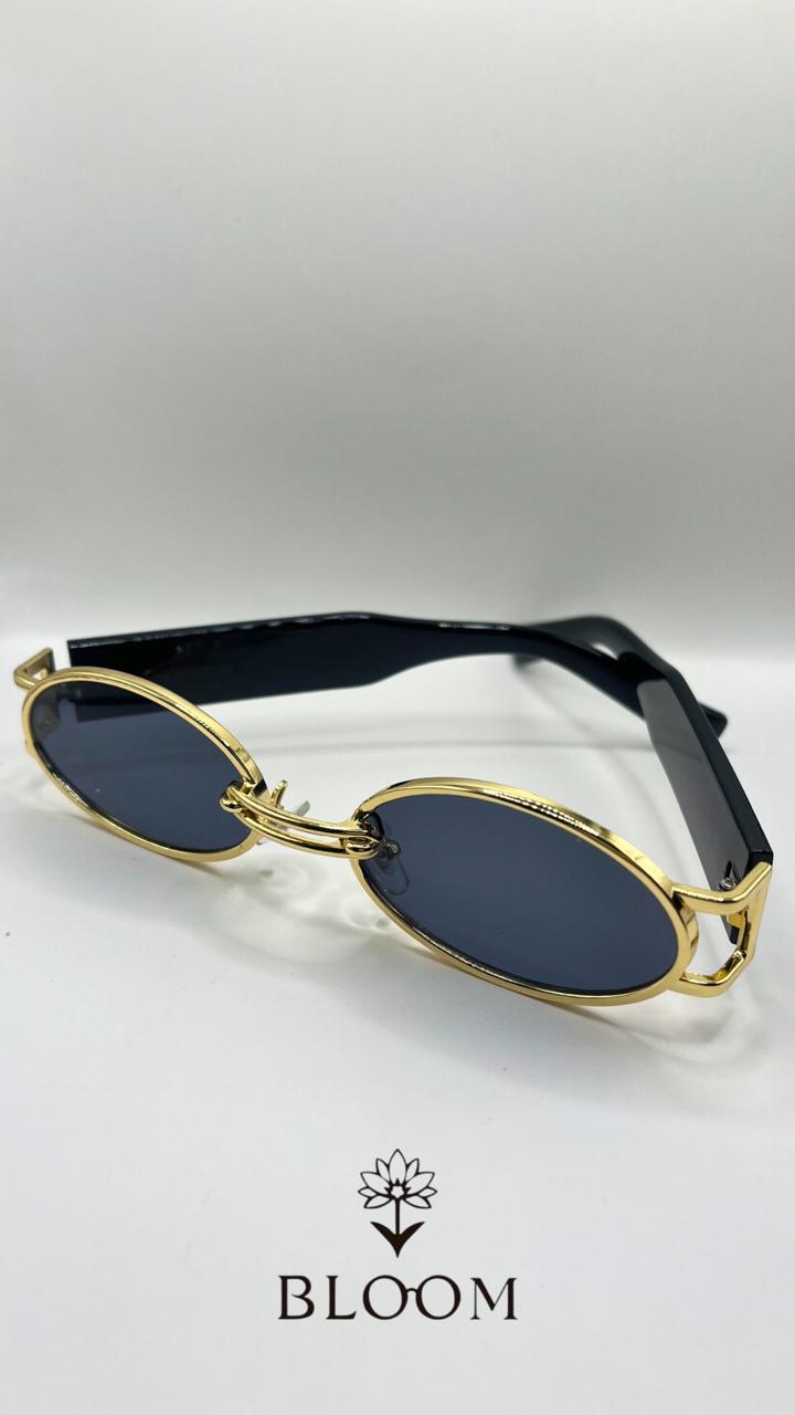 Óculos de Sol Oval Dourado