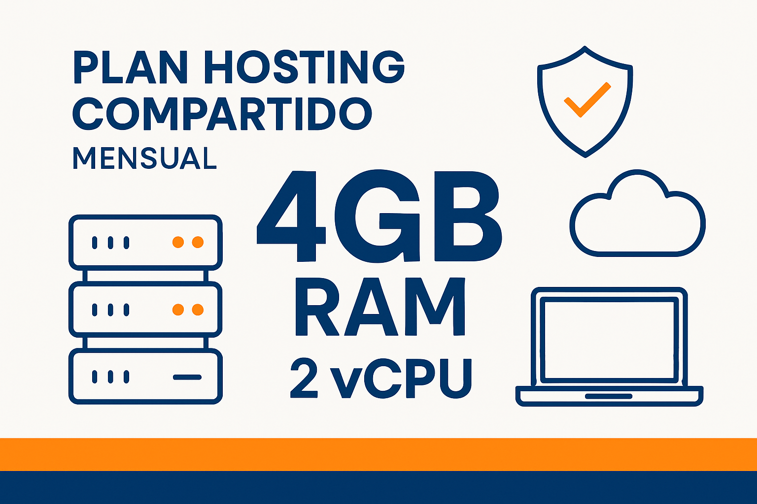 Plan Hosting Compartido 4GB - Mensual