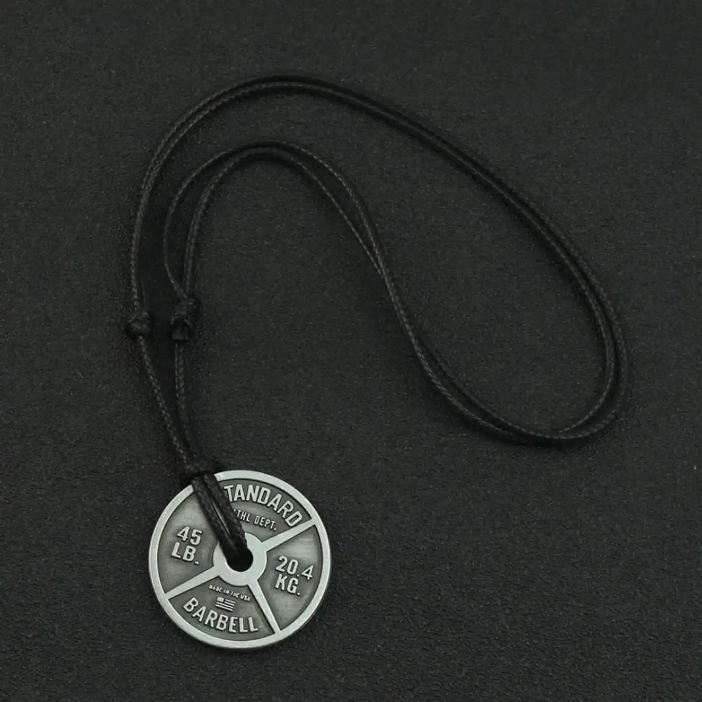 Gym Barbell Plate 45 lbs Necklace | Fitness Jewelry for Men & Women