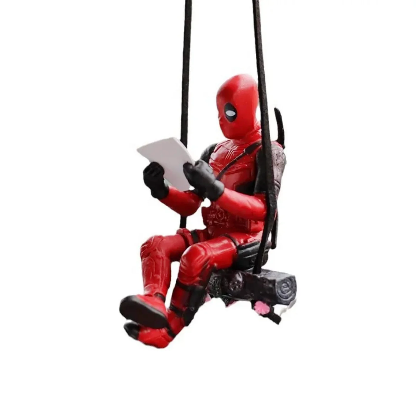 Deadpool Cartoon Rearview Mirror Pendant – Mini Action Figure Toy