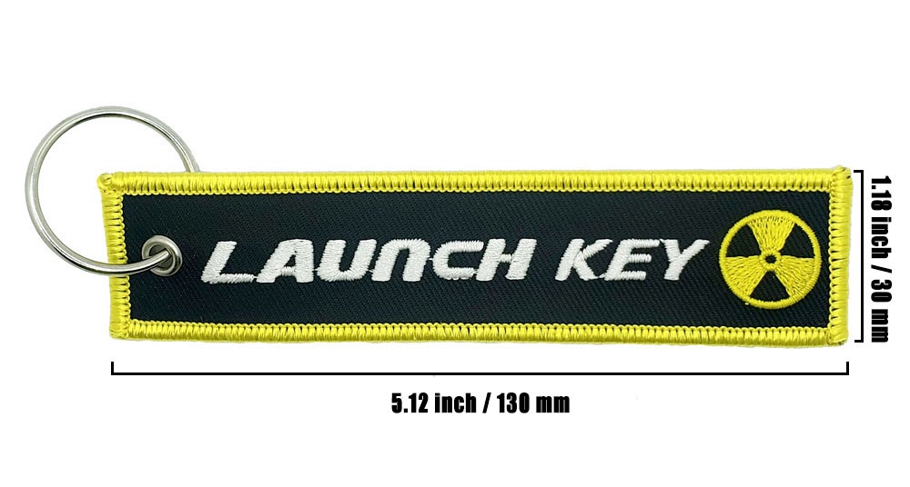 Launch Key Embroidered Keychain