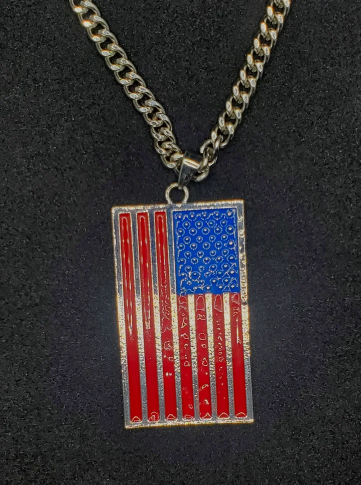 American Flag Necklace | Patriotic Jewelry for Men & Women