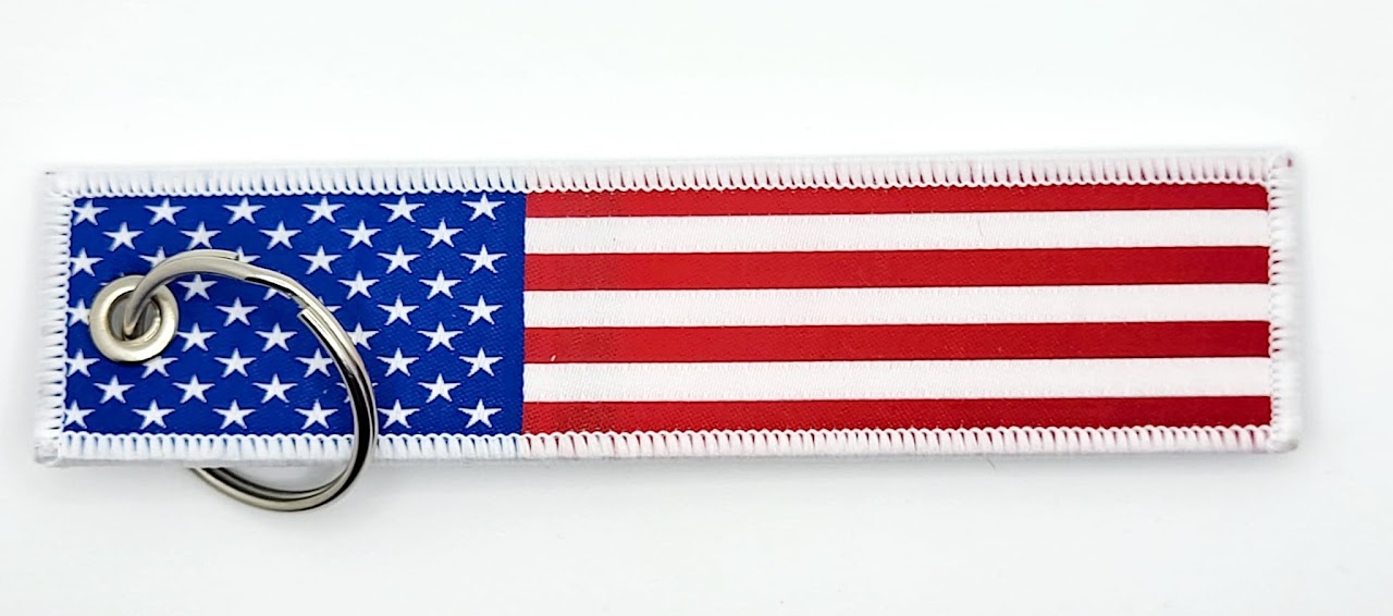 American Flag Keychain