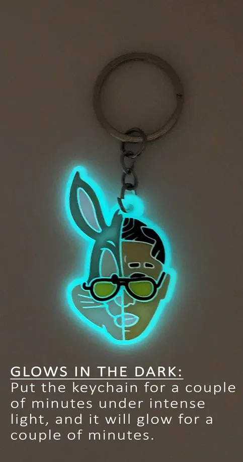 Cartoon Bad Bunny Keychain