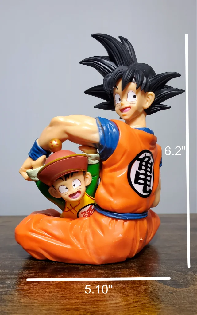Anime Action Figure – Son Goku Holding His Son | Collectible Dragon Warrior Figurine
