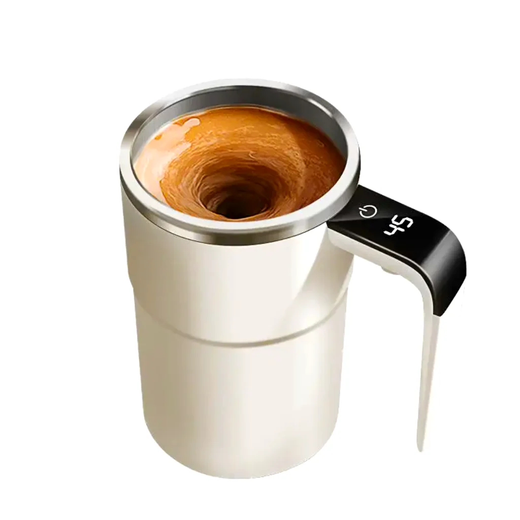 Magnetic Automatic Stirring Coffee Mug – Stainless Steel Self-Stirring Cup