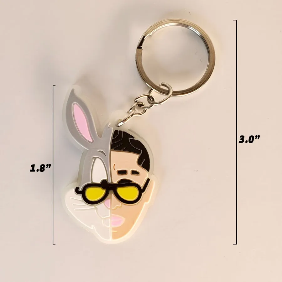 Cartoon Bad Bunny Keychain