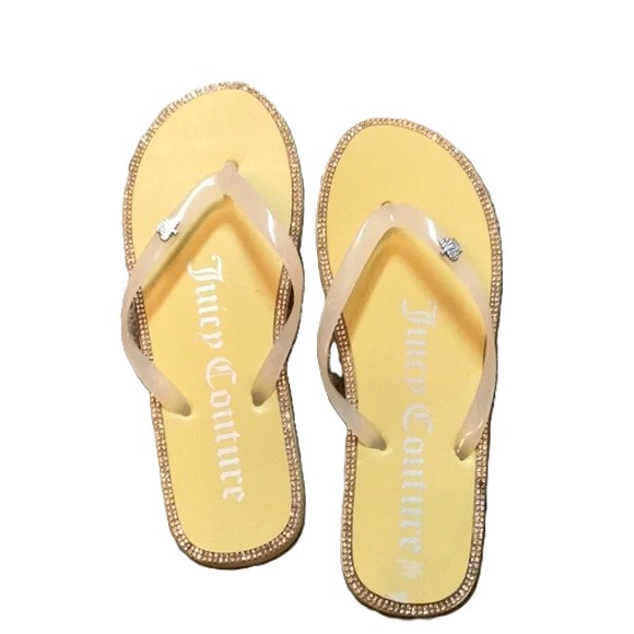 Juicy Couture Flip Flops - Yellow - Sze 8 US
