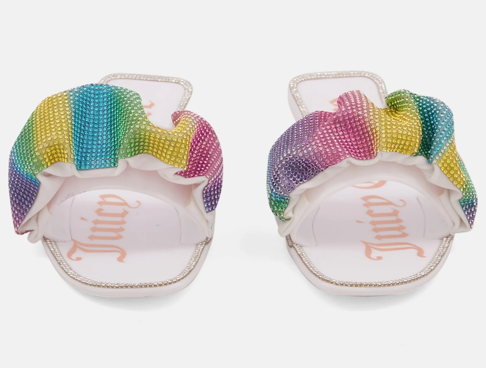 Juicy Couture Rainbow Crystal Slide Sandals - Size 8 US