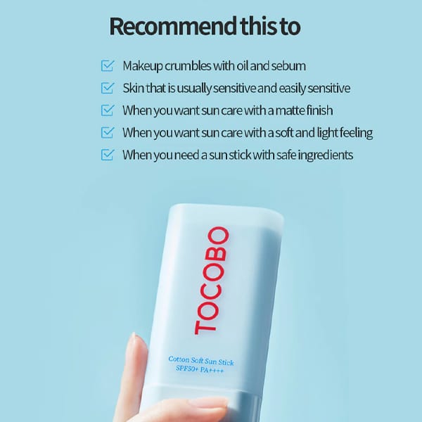 TOCOBO Cotton Soft Sun Stick SPF50+ PA++++