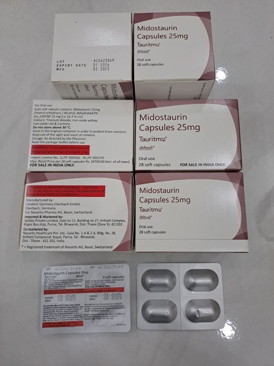Thuốc Tauritmo (Midostaurin) 25 mg giá bao nhiêu