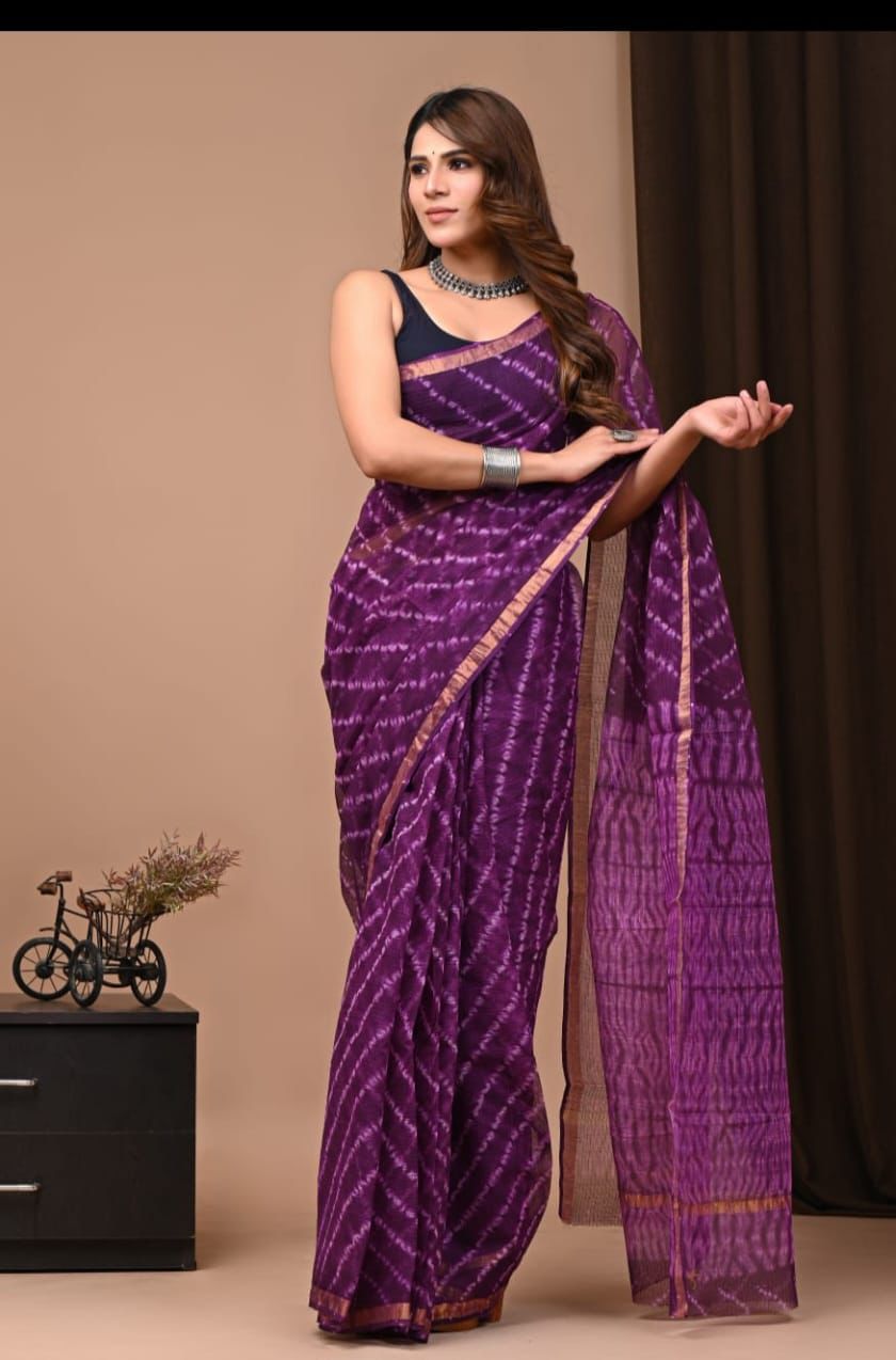 Kota doria pure cotton saree