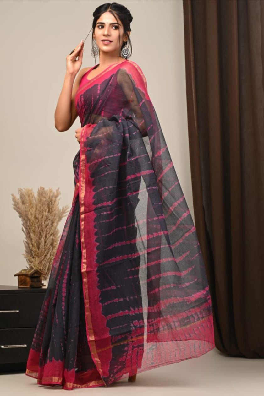 Kota doria pure cotton saree