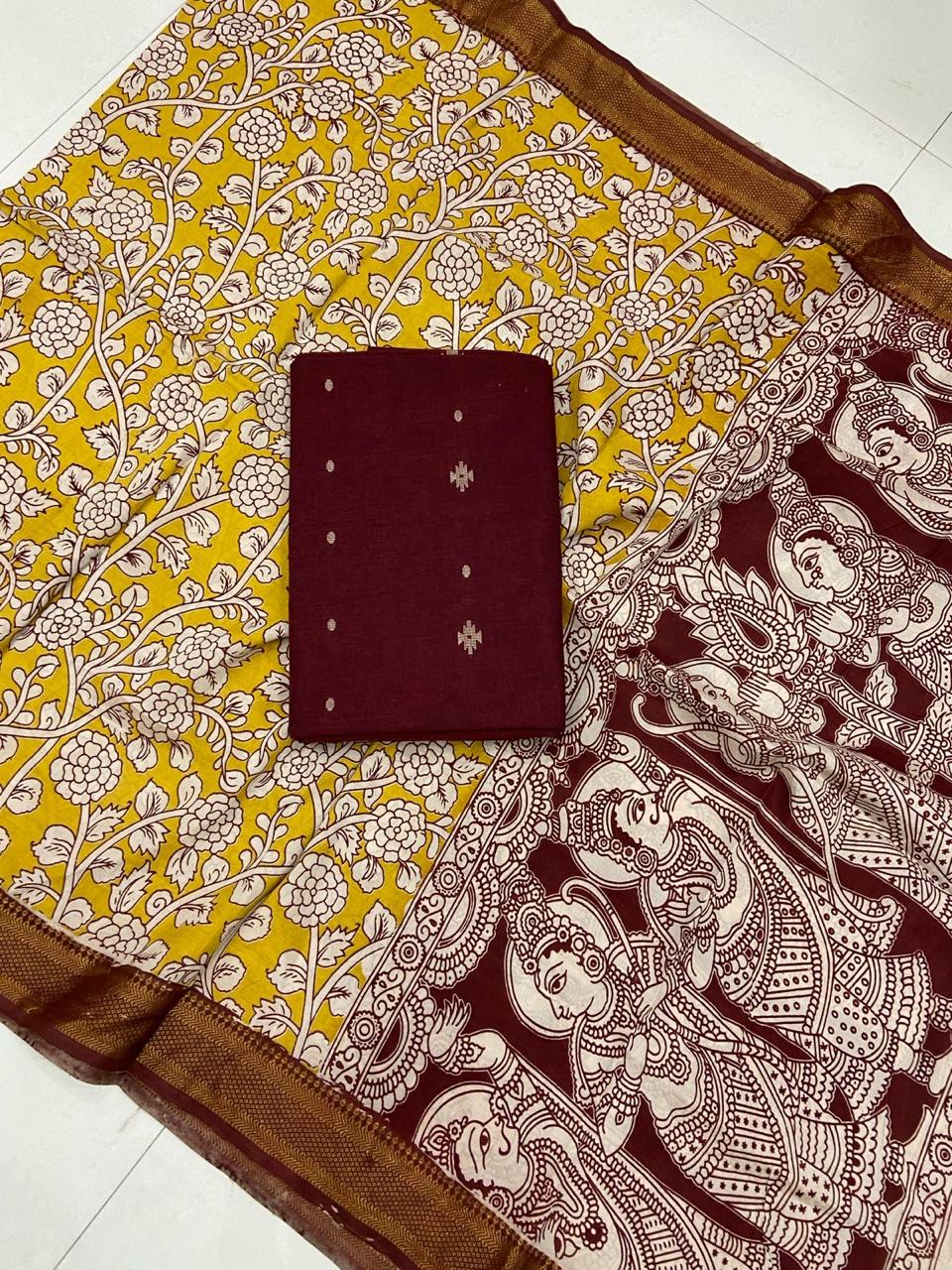 Kalamkari dupatta set