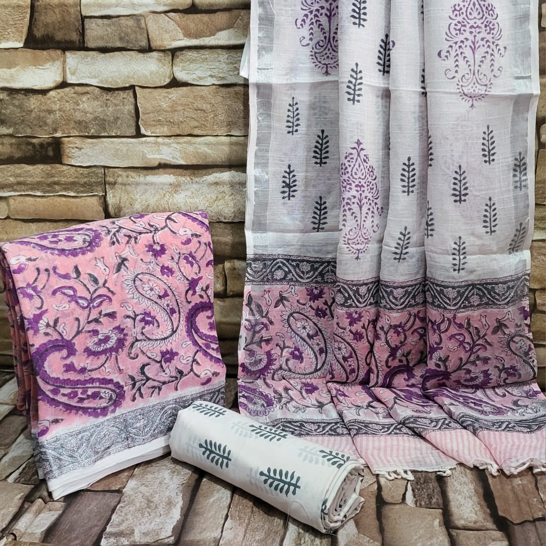 Linen cotton suit set