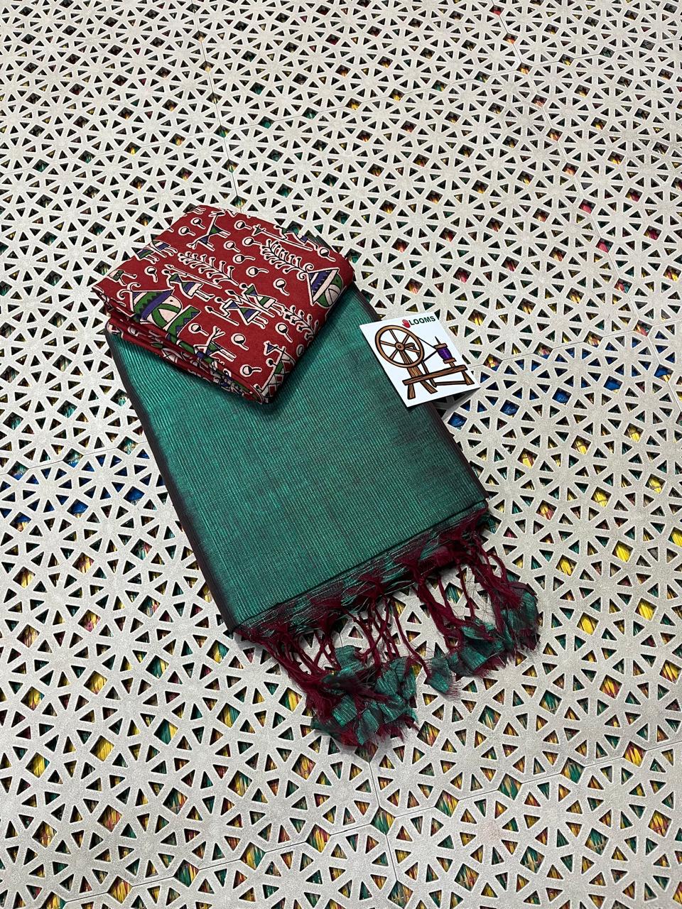 Mangalgiri semi silk saree