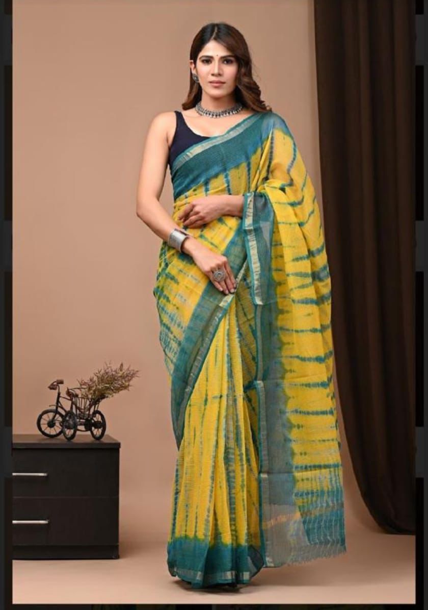 Kota doria pure cotton saree