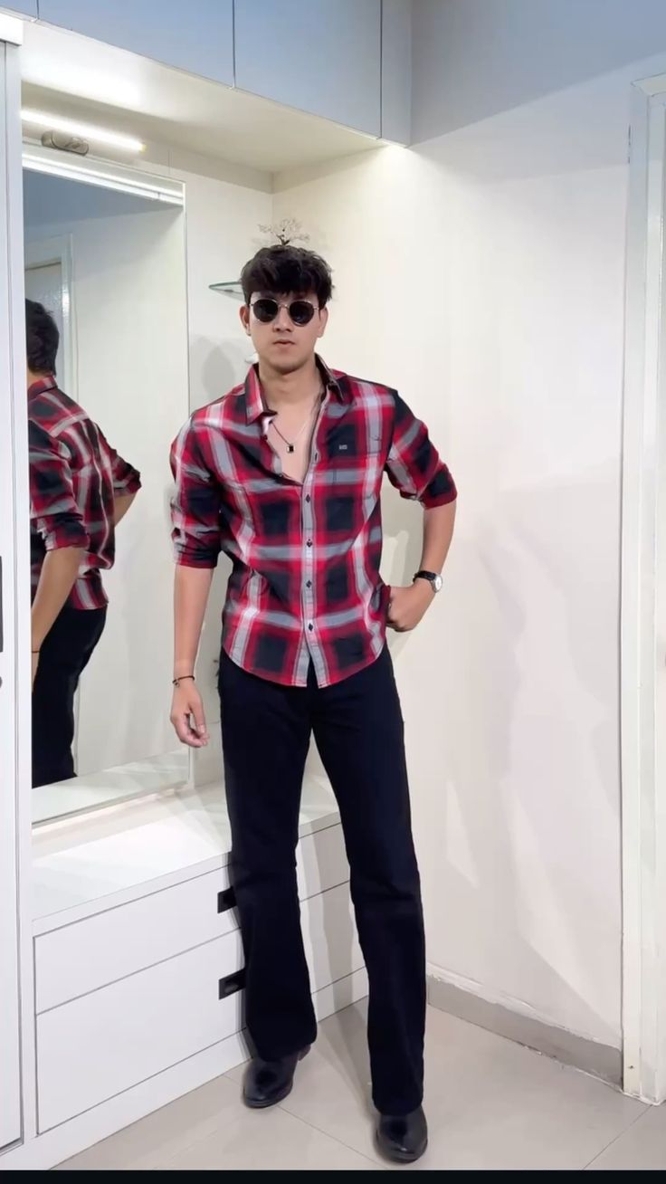 Red and Black Checked Shirt