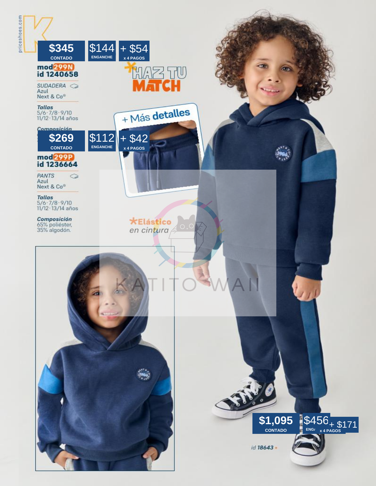 Conjunto deportivo infantil azul