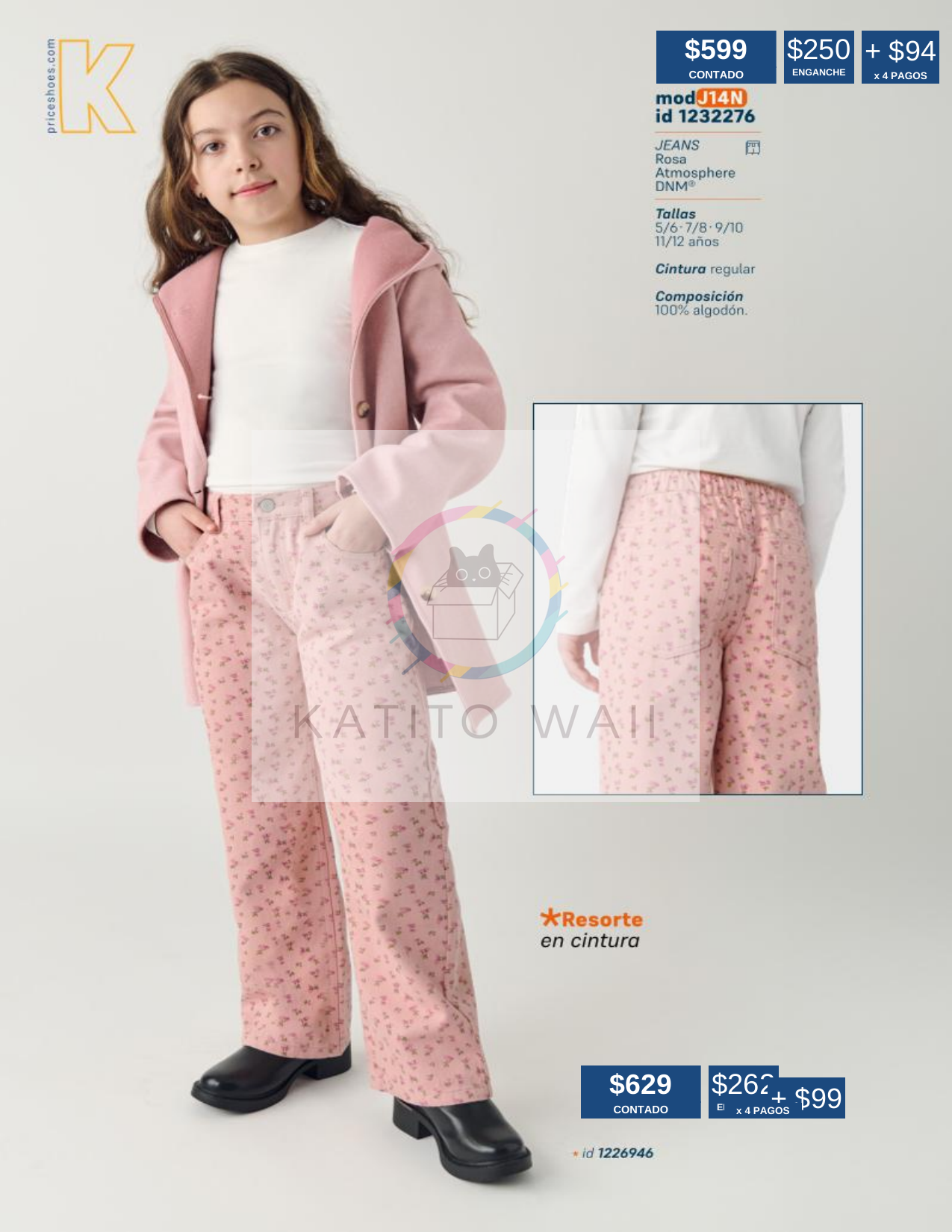 Pantalones rosas para niña