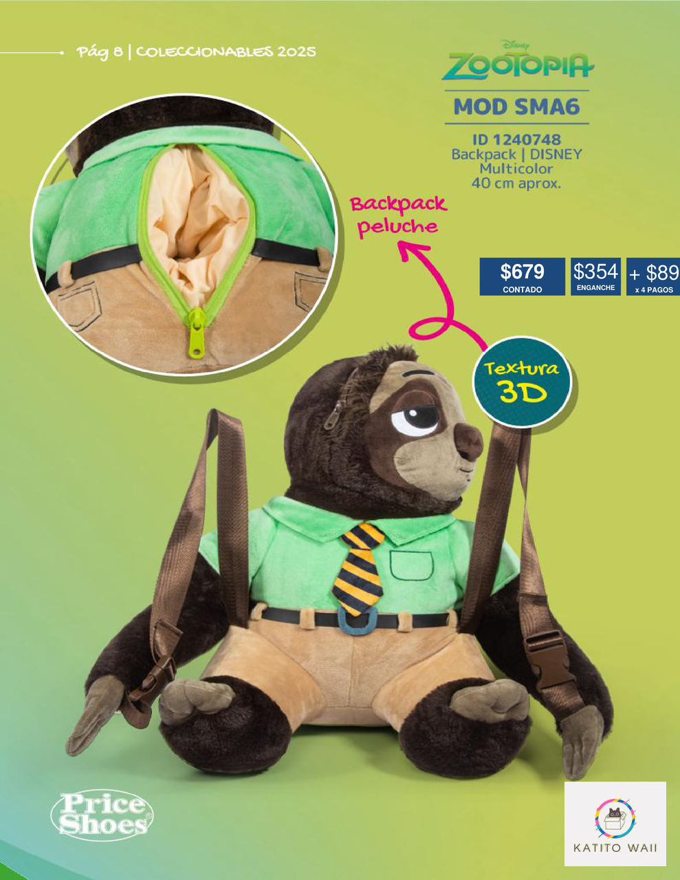 Mochila de peluche de Flash - Zootopia