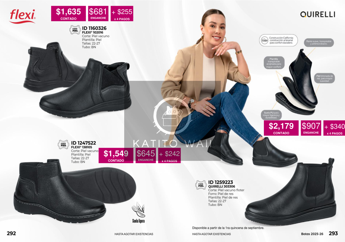 Botines de piel para dama