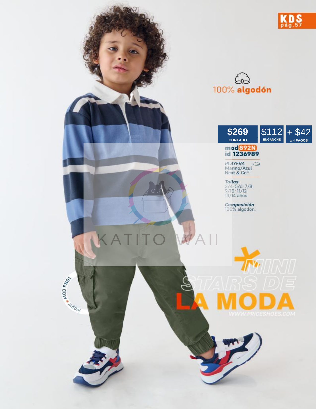 Sudadera rayada azul para niño