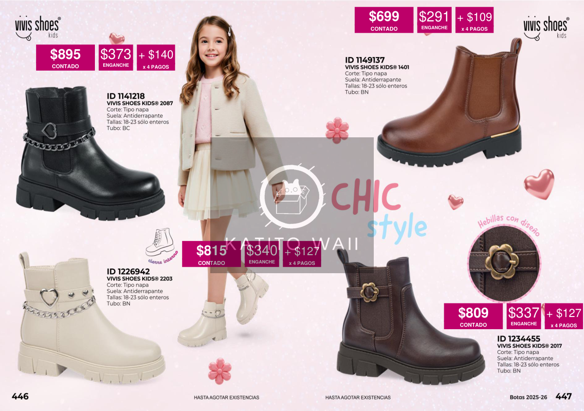 Botas negras con cadena